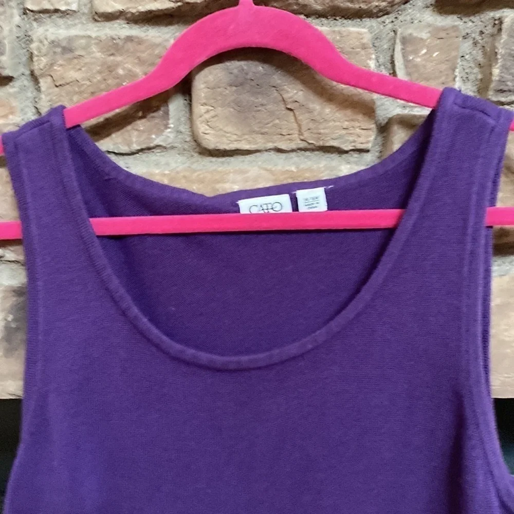 Cato purple sleeveless sweater. Size 14/16W - Picture 2 of 7